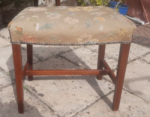 georgian mahogany stool - CATEGORY: ANTIQUE STOOLS - DATED 1800