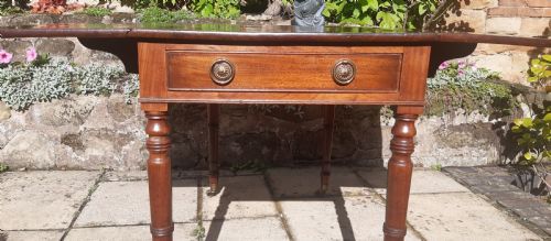 MAHOGANY PEMBROKE DINING TABLE - ADDITIONAL PHOTO 4