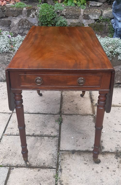 MAHOGANY PEMBROKE DINING TABLE - ADDITIONAL PHOTO 6