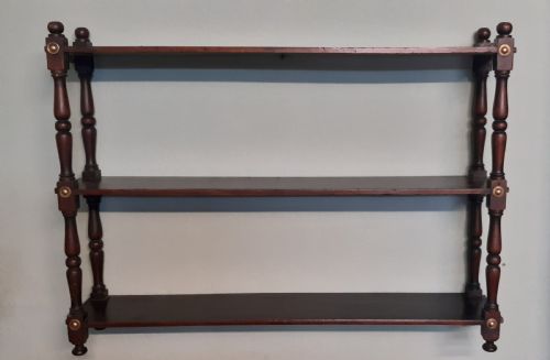mahogany hanging shelves - CATEGORY: ANTIQUE FURNITURE - DATED 19TH CENTURY