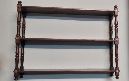 MAHOGANY HANGING SHELVES - ADDITIONAL PHOTO 1