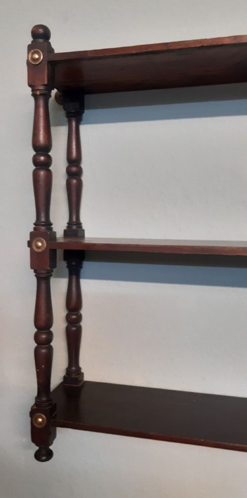 MAHOGANY HANGING SHELVES - ADDITIONAL PHOTO 3