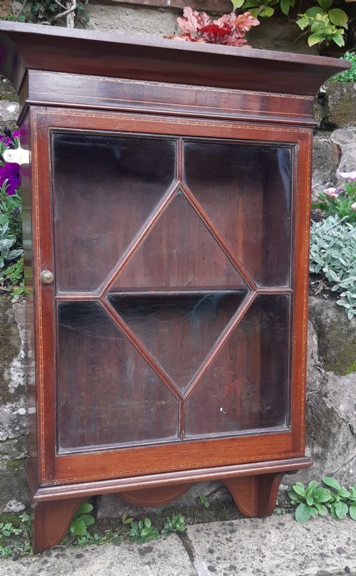 super edwardian display wall cabinet - CATEGORY: ANTIQUE CABINETS - DATED EDWARDIAN
