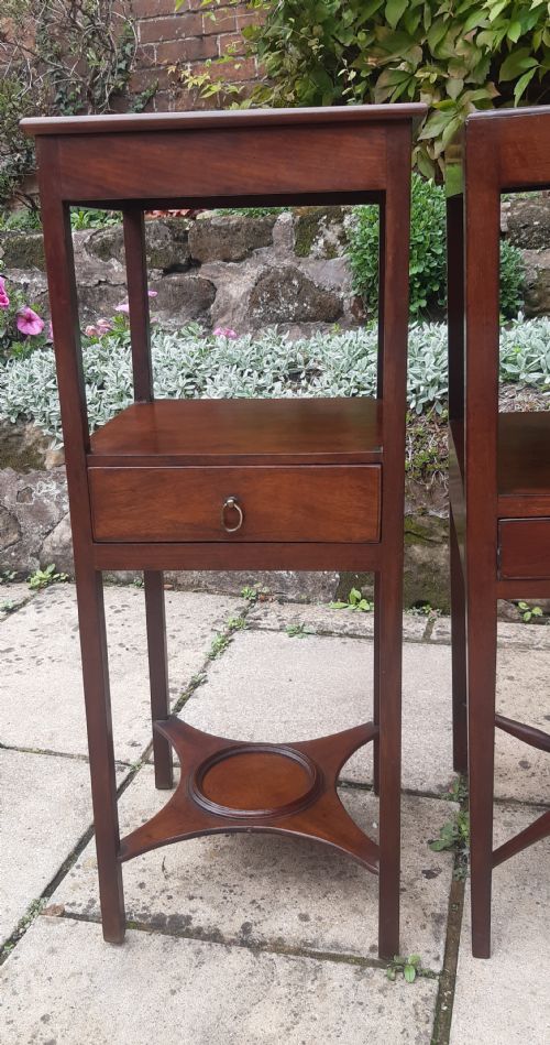 2 BEDSIDE TABLES GEORGIAN MAHOGANY - ADDITIONAL PHOTO 2