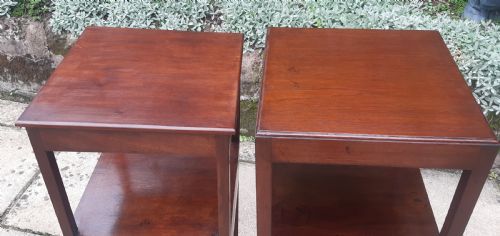 2 BEDSIDE TABLES GEORGIAN MAHOGANY - ADDITIONAL PHOTO 3