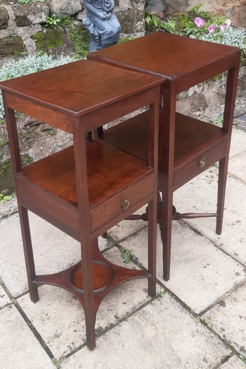 2 BEDSIDE TABLES GEORGIAN MAHOGANY - ADDITIONAL PHOTO 4
