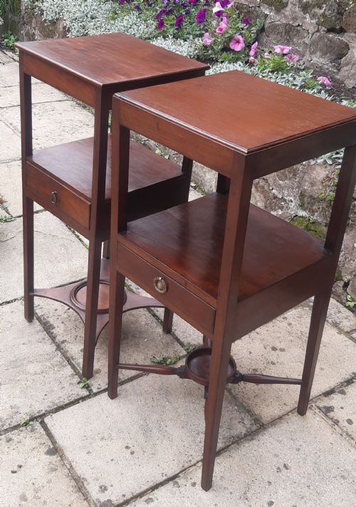 2 BEDSIDE TABLES GEORGIAN MAHOGANY - ADDITIONAL PHOTO 5