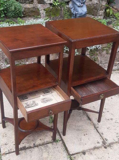 2 BEDSIDE TABLES GEORGIAN MAHOGANY - ADDITIONAL PHOTO 6