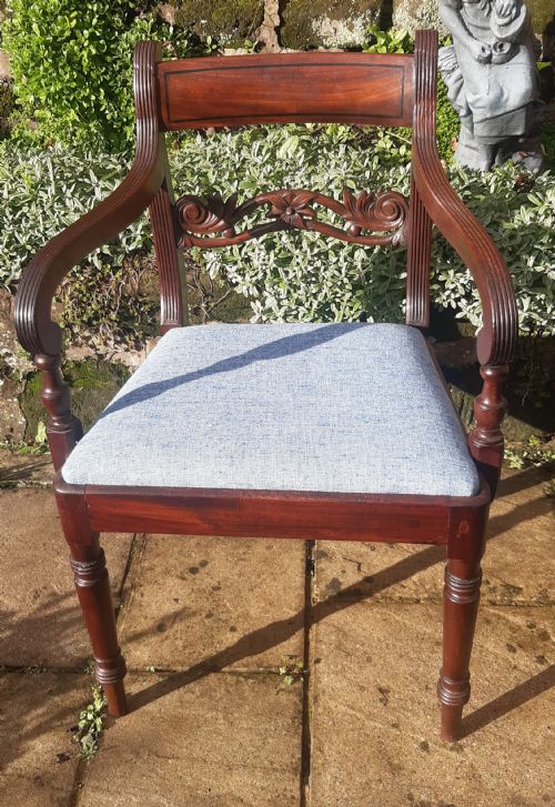 desk chair regency mahogany - CATEGORY: ANTIQUE CHAIRS - DATED REGENCY