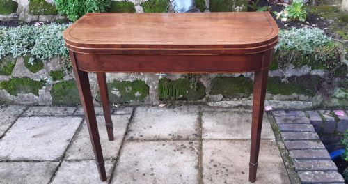 georgian mahogany card side table - CATEGORY: ANTIQUE TABLES - DATED 1800