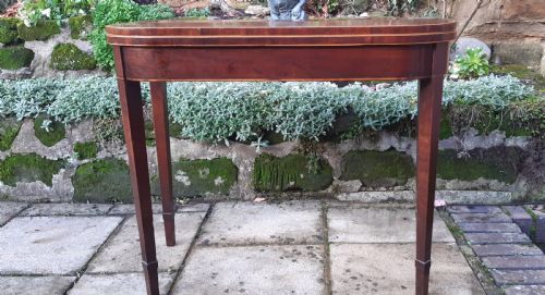 GEORGIAN MAHOGANY CARD SIDE TABLE - ADDITIONAL PHOTO 1
