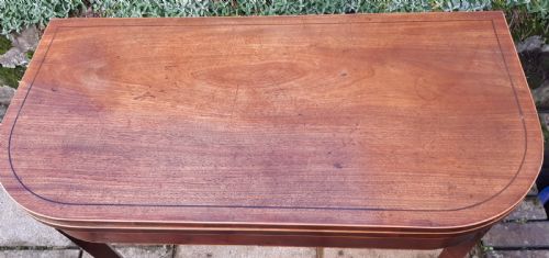 GEORGIAN MAHOGANY CARD SIDE TABLE - ADDITIONAL PHOTO 2