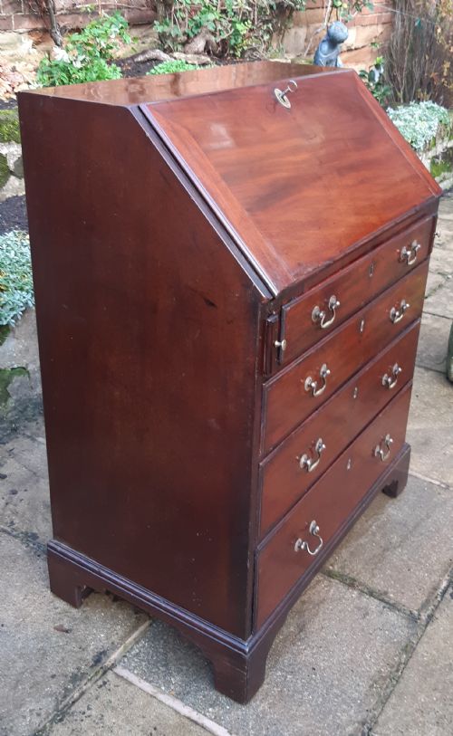 SMALL GEORGIAN 18TH CENTURY BUREAU MAHOGANY - ADDITIONAL PHOTO 2