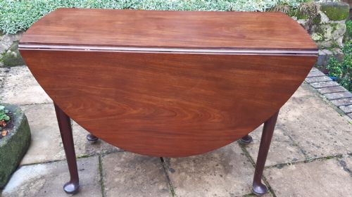 GEORGIAN MAHOGANY DROP LEAF DINING TABLE - ADDITIONAL PHOTO 1