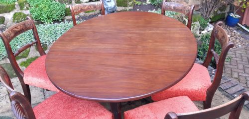 GEORGIAN MAHOGANY DROP LEAF DINING TABLE - ADDITIONAL PHOTO 2