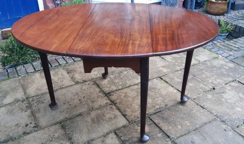 GEORGIAN MAHOGANY DROP LEAF DINING TABLE - ADDITIONAL PHOTO 5