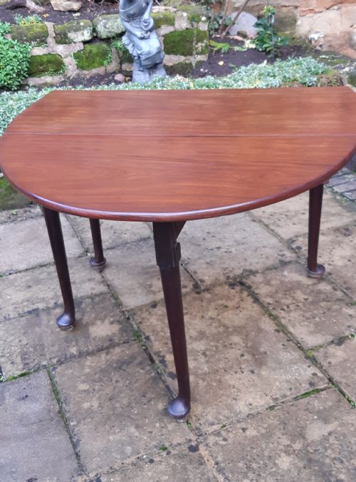 GEORGIAN MAHOGANY DROP LEAF DINING TABLE - ADDITIONAL PHOTO 8