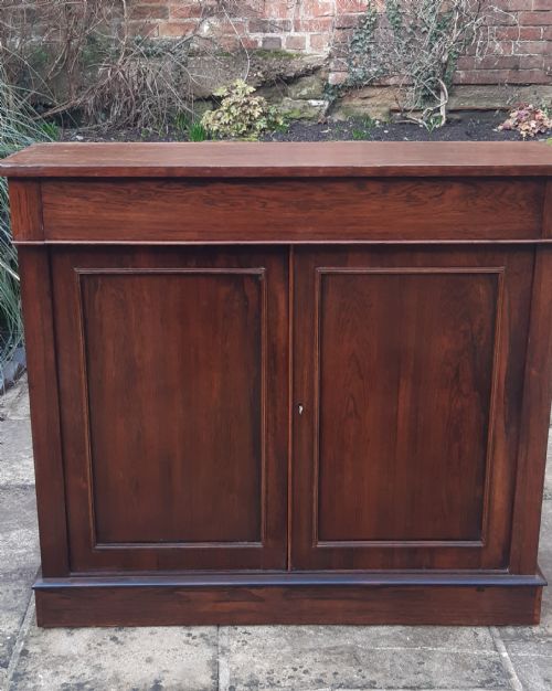 large rosewood cupboard chiffonier side cabinet - CATEGORY: ANTIQUE CABINETS - DATED REGENCY