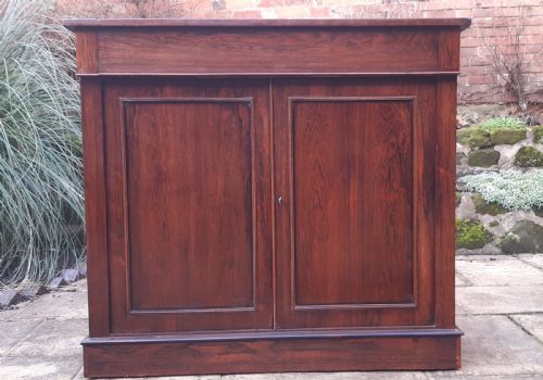 LARGE ROSEWOOD CUPBOARD CHIFFONIER SIDE CABINET - ADDITIONAL PHOTO 1