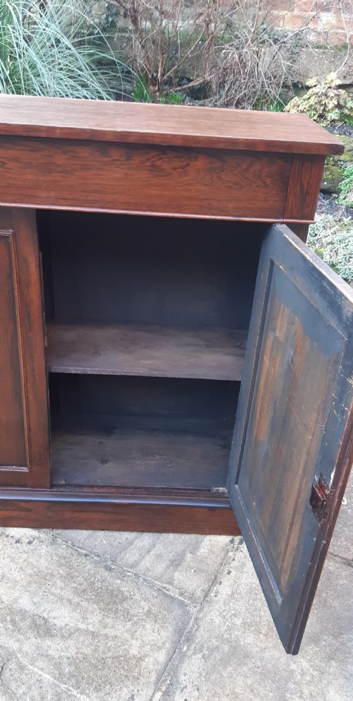 LARGE ROSEWOOD CUPBOARD CHIFFONIER SIDE CABINET - ADDITIONAL PHOTO 3