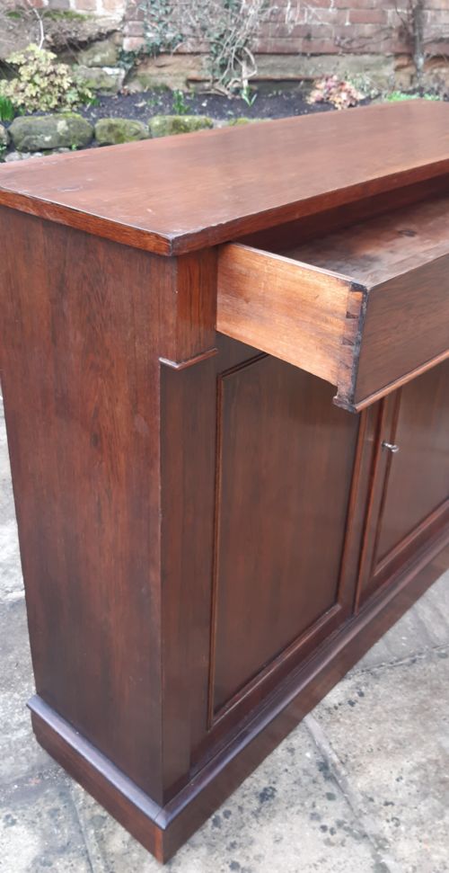 LARGE ROSEWOOD CUPBOARD CHIFFONIER SIDE CABINET - ADDITIONAL PHOTO 7