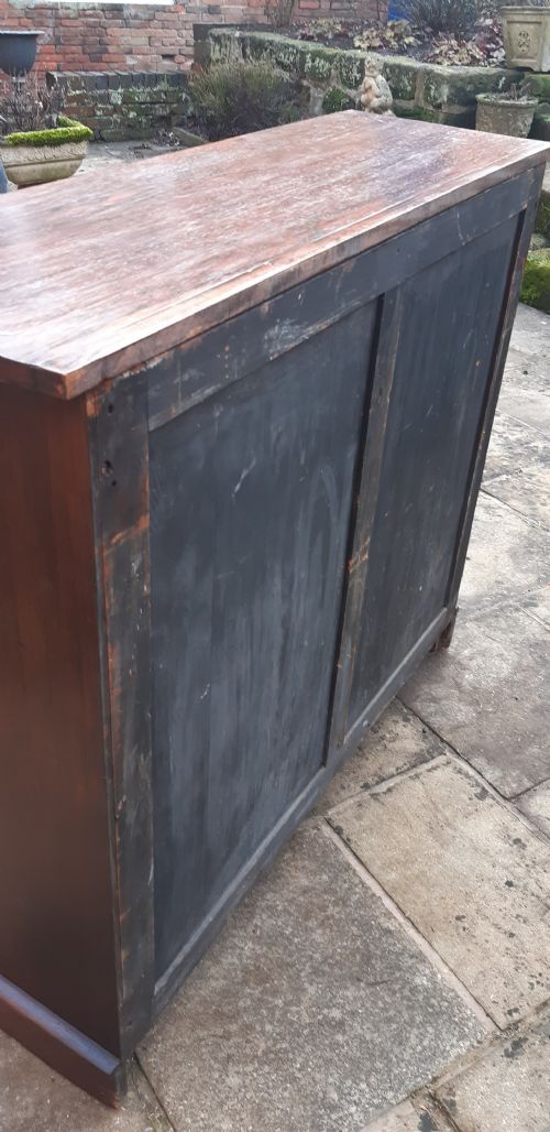 LARGE ROSEWOOD CUPBOARD CHIFFONIER SIDE CABINET - ADDITIONAL PHOTO 9