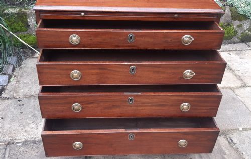 LOVELY GEORGIAN CHEST OF DRAWERS MAHOGANY - ADDITIONAL PHOTO 9