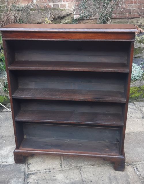 oak bookcase bookshelf open - CATEGORY: ANTIQUE BOOKCASES - DATED 19TH CENTURY