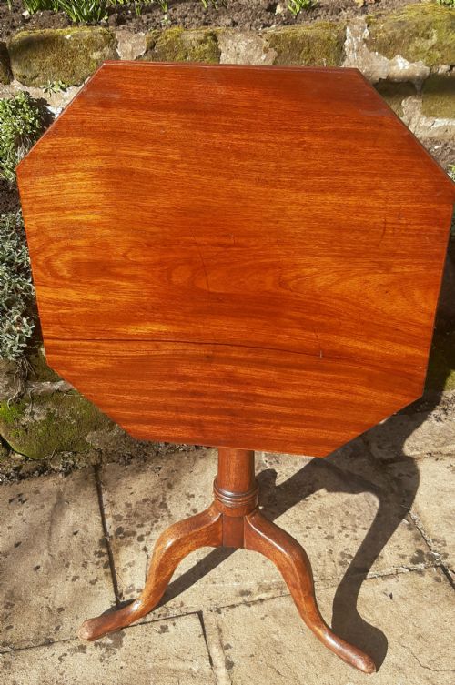 GEORGIAN SMALL TRIPOD LAMP TABLE MAHOGANY - ADDITIONAL PHOTO 4