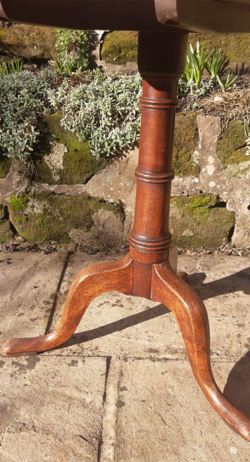 GEORGIAN SMALL TRIPOD LAMP TABLE MAHOGANY - ADDITIONAL PHOTO 5