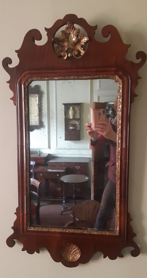 georgian fret wall mirror chippendale - CATEGORY: ANTIQUE MIRRORS - DATED 18TH CENTURY