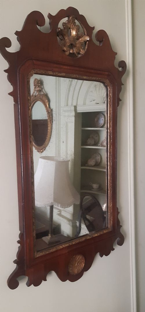 GEORGIAN FRET WALL MIRROR CHIPPENDALE - ADDITIONAL PHOTO 1
