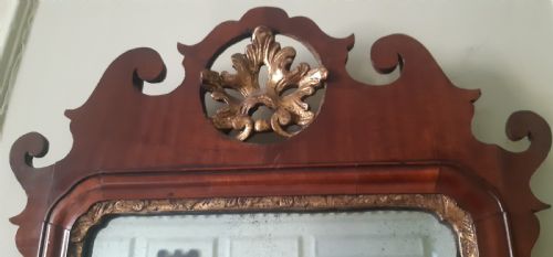 GEORGIAN FRET WALL MIRROR CHIPPENDALE - ADDITIONAL PHOTO 4