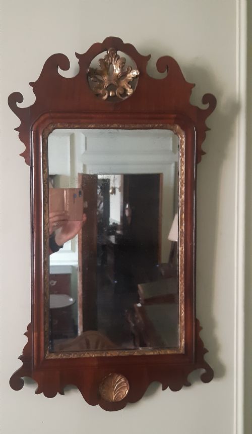 GEORGIAN FRET WALL MIRROR CHIPPENDALE - ADDITIONAL PHOTO 5