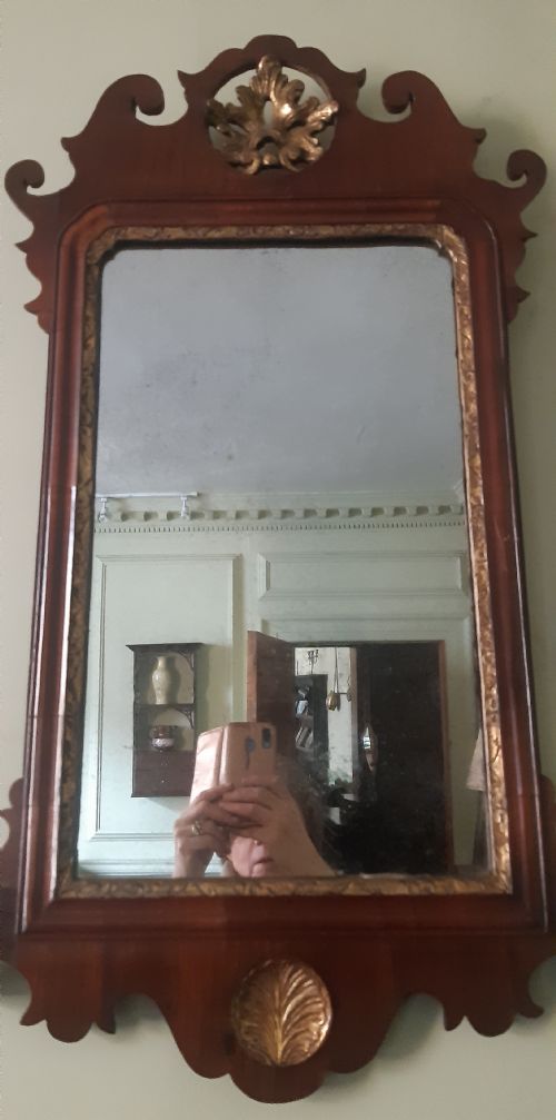 GEORGIAN FRET WALL MIRROR CHIPPENDALE - ADDITIONAL PHOTO 7