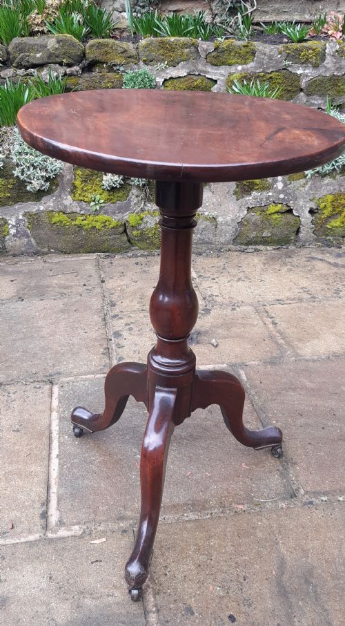 SMALL MAHOGANY TRIPOD TABLE - ADDITIONAL PHOTO 1