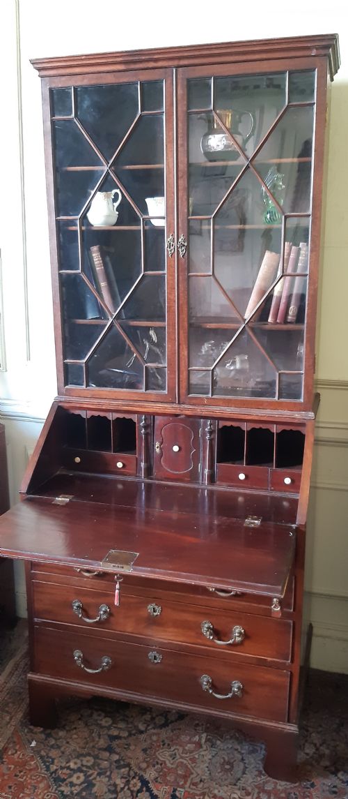 STUNNING SMALL BUREAU BOOKCASE GEORGE 111 - ADDITIONAL PHOTO 4