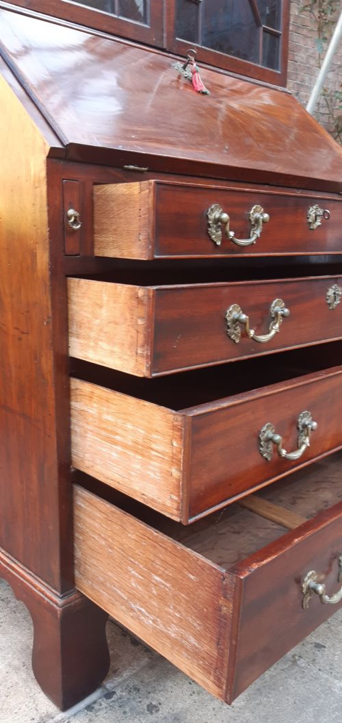 STUNNING SMALL BUREAU BOOKCASE GEORGE 111 - ADDITIONAL PHOTO 8