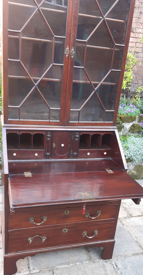 STUNNING SMALL BUREAU BOOKCASE GEORGE 111 - ADDITIONAL PHOTO 11