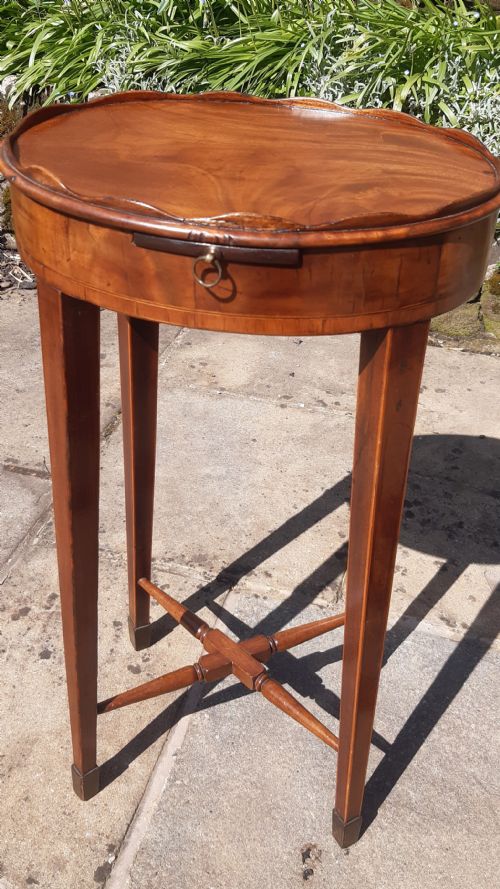 18TH CENTURY GEORGIAN KETTLE LAMP STAND MAHOGANY - ADDITIONAL PHOTO 1