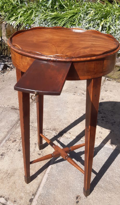 18TH CENTURY GEORGIAN KETTLE LAMP STAND MAHOGANY - ADDITIONAL PHOTO 2