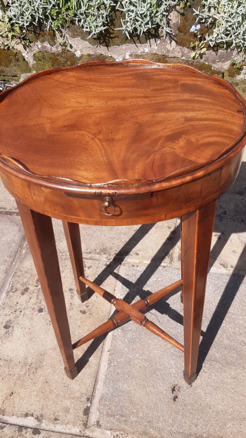 18TH CENTURY GEORGIAN KETTLE LAMP STAND MAHOGANY - ADDITIONAL PHOTO 3
