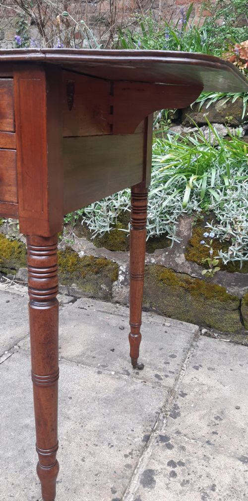 SMALL LAMP PEMBROKE TABLE REGENCY MAHOGANY - ADDITIONAL PHOTO 10