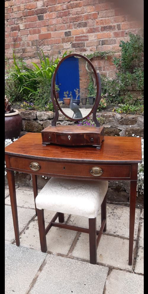 GEORGIAN MAHOGANY DRESSING SIDE WRITING TABLE - ADDITIONAL PHOTO 10