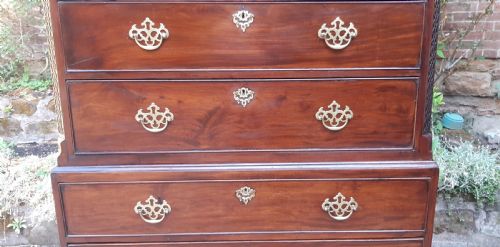 SUPER SMALL CHEST ON CHEST TALLBOY MAHOGANY GEORGIAN - ADDITIONAL PHOTO 6