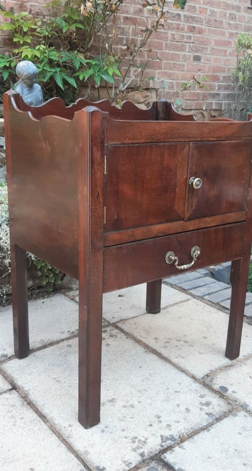 BEDSIDE CUPBOARD COMMODE GEORGIAN - ADDITIONAL PHOTO 2