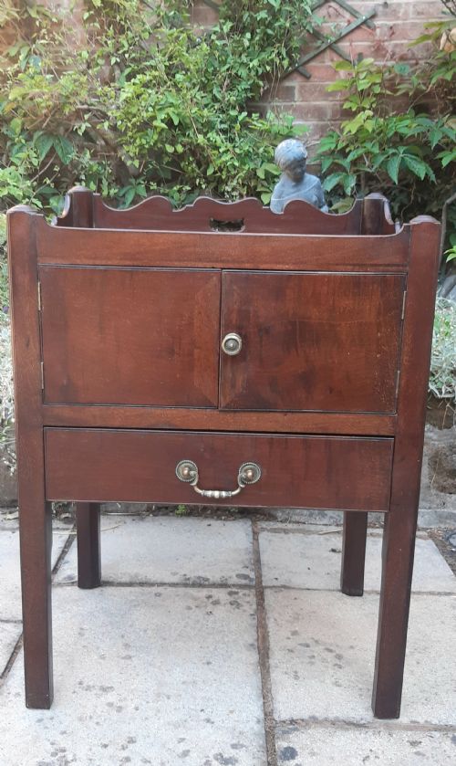 BEDSIDE CUPBOARD COMMODE GEORGIAN - ADDITIONAL PHOTO 3