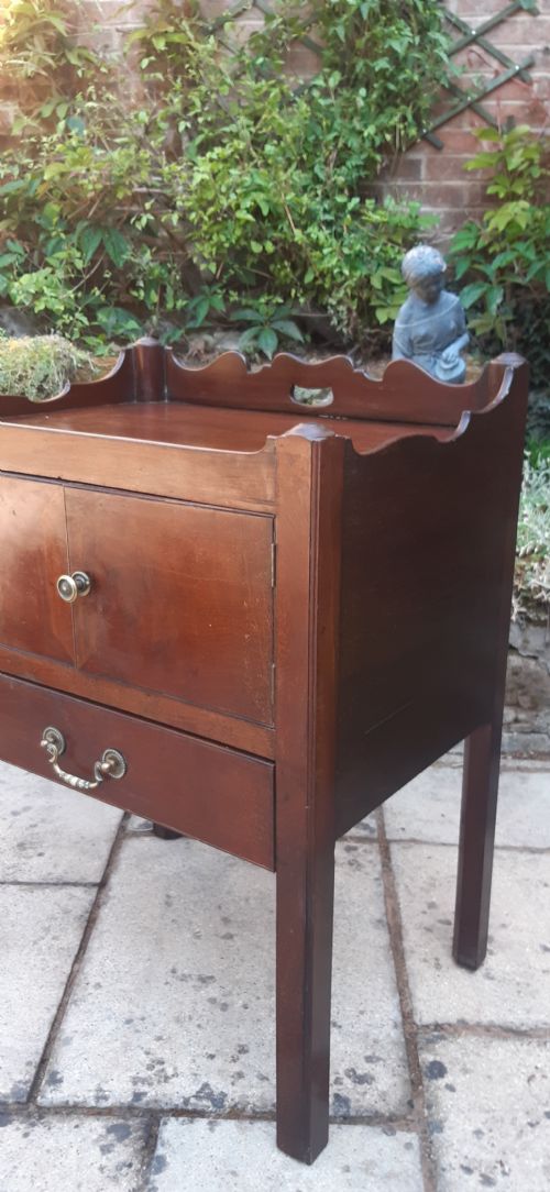 BEDSIDE CUPBOARD COMMODE GEORGIAN - ADDITIONAL PHOTO 4
