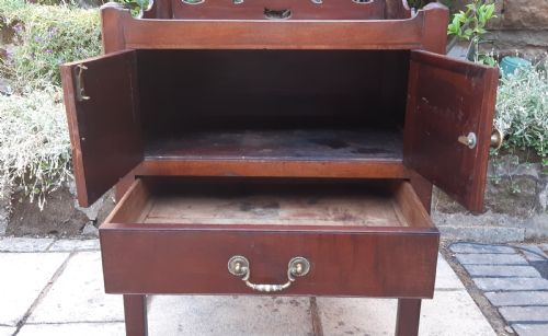 BEDSIDE CUPBOARD COMMODE GEORGIAN - ADDITIONAL PHOTO 7