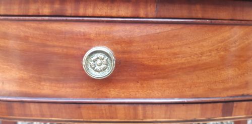 GEORGIAN BOW FRONTED SIDE TABLE MAHOGANY - ADDITIONAL PHOTO 14